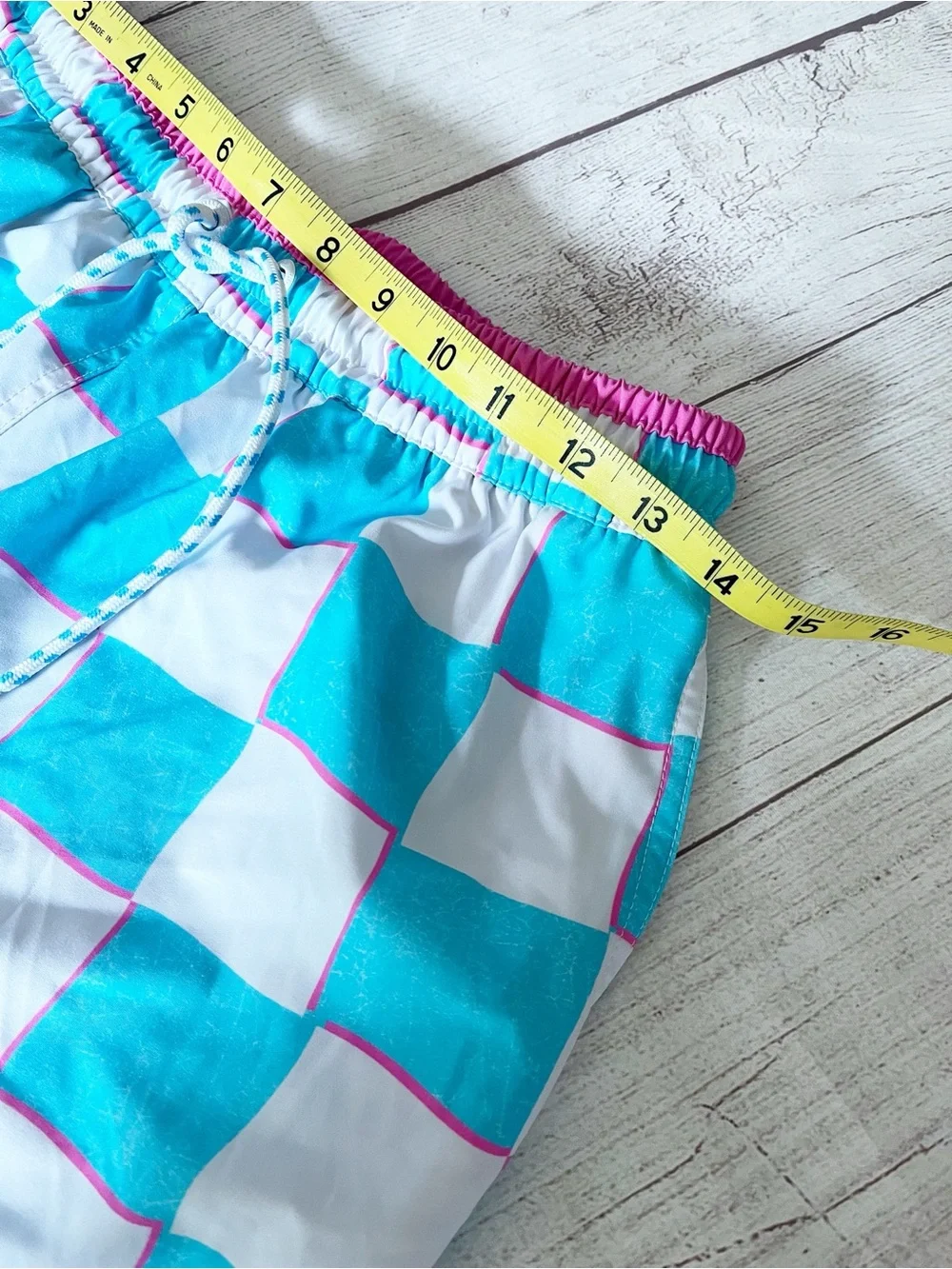 chubbies aqua checkerboard
